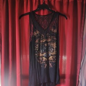 Harley-Davidson Black Lace Tank Top